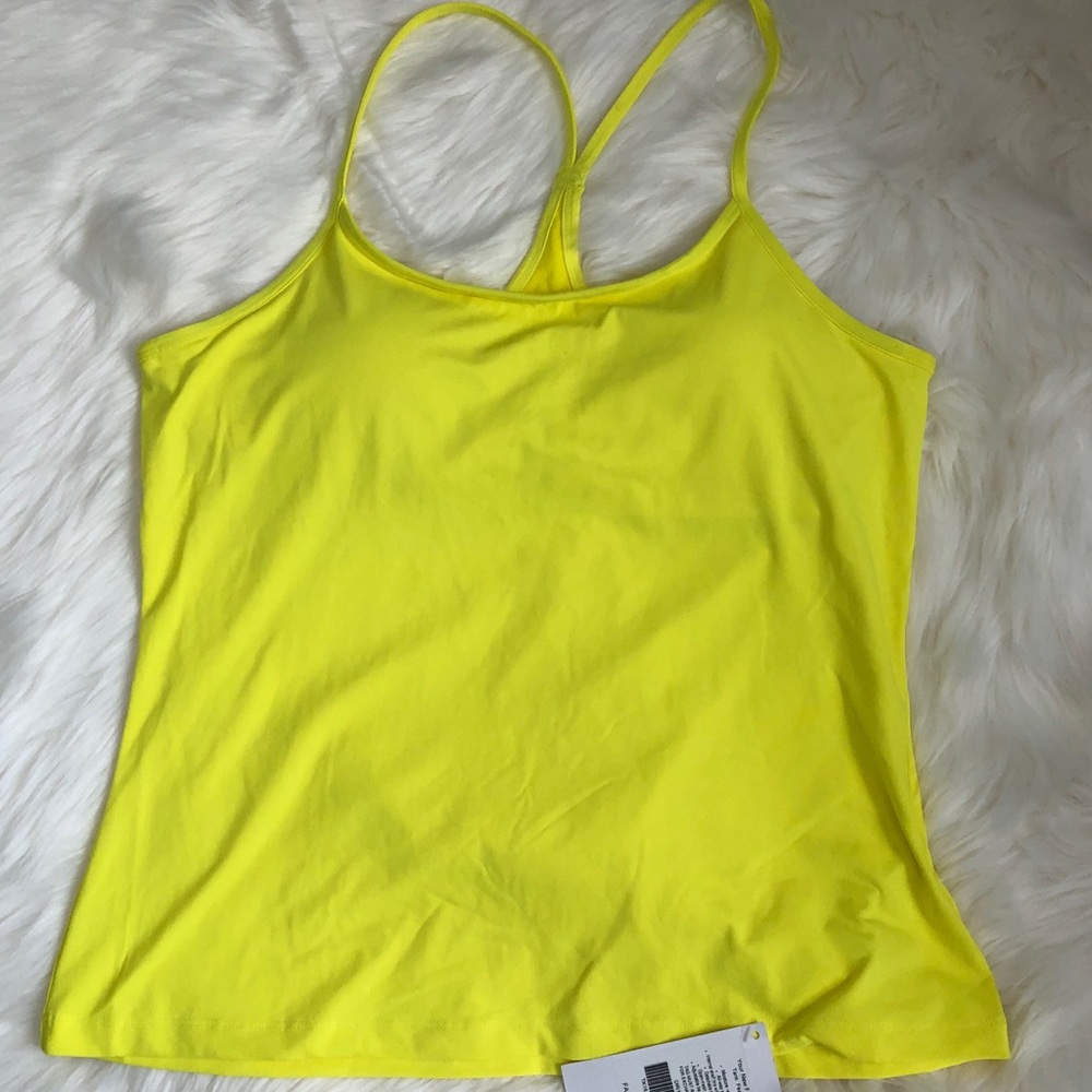 Fabletics Sz Large Yellow Workout Cami Top - Picture 2 of 7